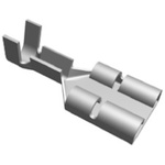 TE Connectivity FASTON .250 Uninsulated Female Spade Connector, Receptacle, 6.35 x 0.81mm Tab Size, 0.3mm² to 0.8mm²