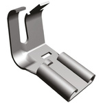 TE Connectivity FASTON .250 Uninsulated Female Spade Connector, Flag Terminal, 6.35 x 0.81mm Tab Size, 3mm² to 5mm²