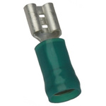 TE Connectivity PIDG FASTON .250 Green Insulated Female Spade Connector, Receptacle, 6.35 x 0.81mm Tab Size, 2mm² to