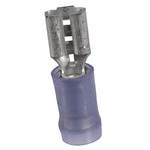 TE Connectivity PIDG FASTON .187 Blue Insulated Female Spade Connector, Receptacle, 4.75 x 0.51mm Tab Size, 1.3mm² to