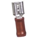 TE Connectivity PIDG FASTON .250 Red Insulated Female Spade Connector, Receptacle, 5.21 x 0.51mm Tab Size, 0.3mm² to