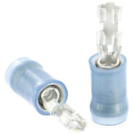 TE Connectivity PIDG FASTON .110 Blue Insulated Female Spade Connector, Receptacle, 2.79 x 0.8mm Tab Size, 1.3mm² to