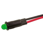 Marl Green Indicator, Flying Leads Termination, 2.8 V, 4.1mm Mounting Hole Size