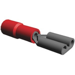TE Connectivity PIDG FASTON .205 Red Insulated Female Spade Connector, Receptacle, 5.21 x 0.81mm Tab Size, 0.3mm² to
