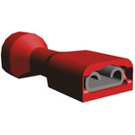 TE Connectivity Ultra-Fast .187 Red Insulated Female Spade Connector, Receptacle, 2.79 x 0.81mm Tab Size, 0.3mm² to