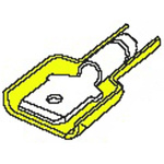 Molex Avikrimp 19001 Yellow Insulated Male Spade Connector, Tab, 6.35 x 0.81mm Tab Size, 3mm² to 5mm²