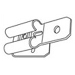 Molex 19043 Uninsulated Female Spade Connector, Piggyback Terminal, 6.35 x 0.81mm Tab Size
