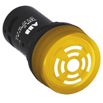 ABB, Compact, Panel Mount Yellow LED Buzzer, 22mm Cutout, Round, 110 → 130V dc