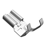 TE Connectivity FASTON .250 Grey Uninsulated Female Spade Connector, Flag Terminal, 6.35 x 0.81mm Tab Size, 0.8mm² to