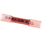 TE Connectivity, DuraSeal Butt Splice Connector, Red, Insulated, Tin 22 → 18 AWG