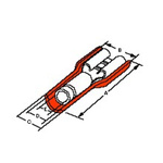 Molex Red Insulated Female Spade Connector, Receptacle, 6.35 x 0.81mm Tab Size