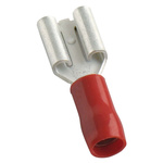 MECATRACTION S Red Insulated Female Spade Connector, Receptacle, 6.5 x 2.8mm Tab Size