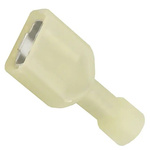 Molex 19003 Yellow Insulated Female Spade Connector, Receptacle, 6.35 x 0.81mm Tab Size