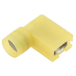 Molex 19006 Yellow Insulated Female Spade Connector, Flag Terminal, 6.35 x 0.81mm Tab Size