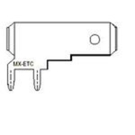 Molex Uninsulated Male Spade Connector, Quick Disconnects, 6.35 x 0.81mm Tab Size