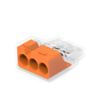 TE Connectivity, 2388553 Closed End Connector, Orange, Insulated, Copper 12 → 22 AWG