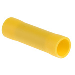 RS PRO Butt Splice Connector, Yellow, Insulated, Tin 12 → 10 AWG