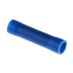 RS PRO Butt Splice Connector, Blue, Insulated, Tin 16 → 14 AWG