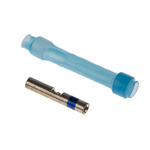 TE Connectivity, MiniSeal Butt Wire Splice Connector, Blue, Insulated, Tin 20 → 16 AWG