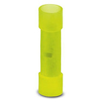 Phoenix Contact Butt Splice Connector, Yellow, Insulated