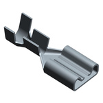 TE Connectivity FASTON .250 Grey Uninsulated Female Spade Connector, Receptacle, 6.35 x 0.81mm Tab Size, 0.8mm² to 2mm²