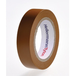 HellermannTyton HelaTape Flex Brown Electrical Tape, 15mm x 10m