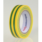 HellermannTyton HelaTape Flex Green, Yellow Electrical Tape, 15mm x 10m