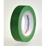 HellermannTyton HelaTape Flex Green Electrical Tape, 15mm x 10m