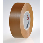 HellermannTyton HelaTape Flex Brown Electrical Tape, 19mm x 20m