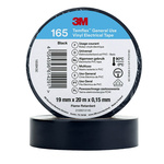 3M Temflex Black Vinyl Electrical Tape, 19mm x 20m