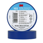 3M Temflex 165 Blue Vinyl Electrical Tape, 19mm x 20m