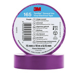 3M Temflex 165 Purple Vinyl Electrical Tape, 15mm x 10m