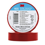3M Temflex 165 Red Vinyl Electrical Tape, 19mm x 20m