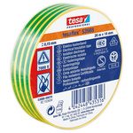 Tesa SPVC ELECTRICAL Green/Yellow PVC Electrical Insulation Tape, 19mm x 20m