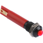 RS PRO Red Panel Mount Indicator, 24V dc, 8mm Mounting Hole Size, Solder Tab Termination