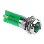 RS PRO Green Panel Mount Indicator, 24V dc, 14mm Mounting Hole Size, Solder Tab Termination