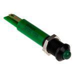 RS PRO Green Panel Mount Indicator, 24V dc, 8mm Mounting Hole Size, Solder Tab Termination