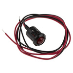 RS PRO Red Panel Mount Indicator, 24V dc, 12mm Mounting Hole Size, Lead Wires Termination