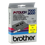 Brother Black on Yellow Label Printer Tape, 6 mm Width, 15 m Length
