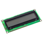 Powertip PC1602ARSD Alphanumeric LCD Display, 2 Rows by 16 Characters, Reflective