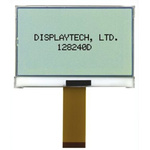 Displaytech 128240D-FC-BW-3 Graphic LCD Display, Black on White, Transflective