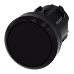 Siemens Flat Black Push Button Head - Momentary, SIRIUS ACT Series, 22mm Cutout, Round