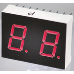 LB-402MN ROHM 2 Digit 7-Segment LED Display, CC Green 25 mcd RH DP 10.2mm