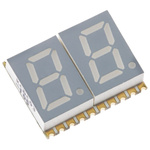 KCDC03-105 Kingbright 2 Digit 7-Segment LED Display, CC Red 27 mcd RH DP 7.6mm