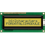 Fordata FC1602N01-FHYYBW-51SE FC Alphanumeric LCD Alphanumeric Display, Green, Yellow on Yellow-Green, 2 Rows by 16