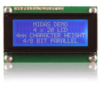 Midas MC42004A6W-BNMLW-V2 Alphanumeric LCD Display White, Transmissive