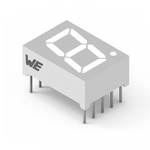 157142V12803 Wurth Elektronik 7-Segment LED Display, CA Green 46 mcd RH DP 14.2mm