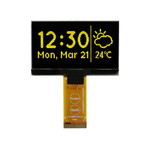 Midas 2.42in Yellow Passive matrix OLED Display 128 x 64pixels TAB I2C, Parallel, SPI Interface