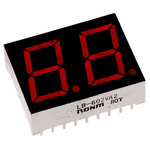 LB-602VA2 ROHM 2 Digit 7-Segment LED Display, CA Red 16 mcd RH DP 14.2mm