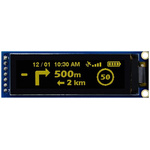 Midas 2.08in Yellow Passive matrix OLED Display 256 x 64pixels COB SPI Interface